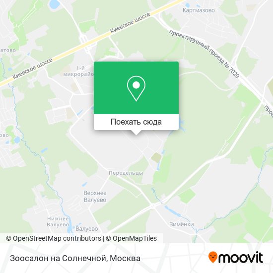 Карта Зоосалон на Солнечной
