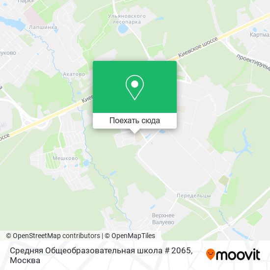 Карта Средняя Общеобразовательная школа # 2065