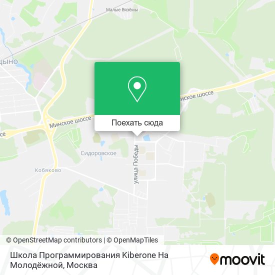 Карта Школа Программирования Kiberone На Молодёжной