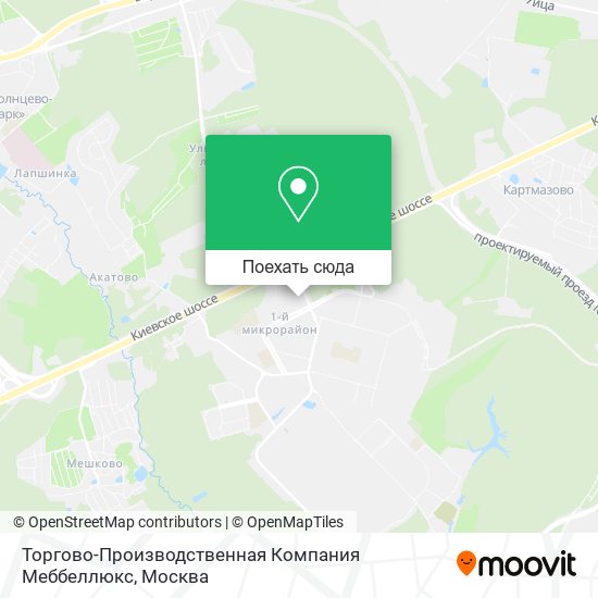 Карта Торгово-Производственная Компания Меббеллюкс