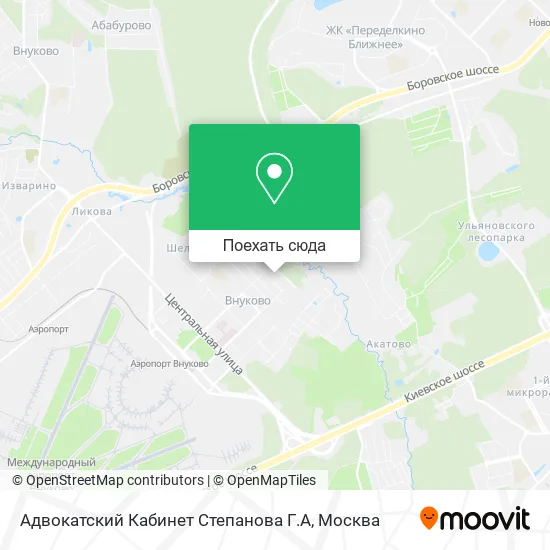 Карта Адвокатский Кабинет Степанова Г.А