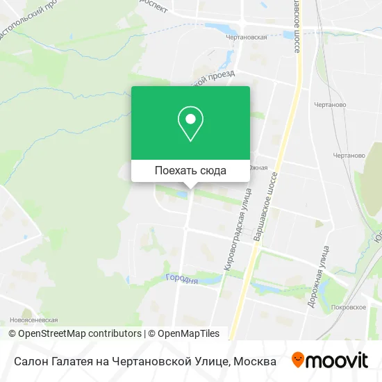 Карта Салон Галатея на Чертановской Улице