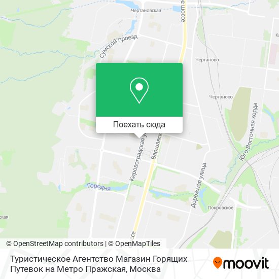 Карта Туристическое Агентство Магазин Горящих Путевок на Метро Пражская