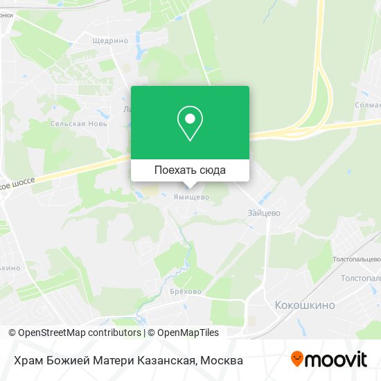 Карта Храм Божией Матери Казанская
