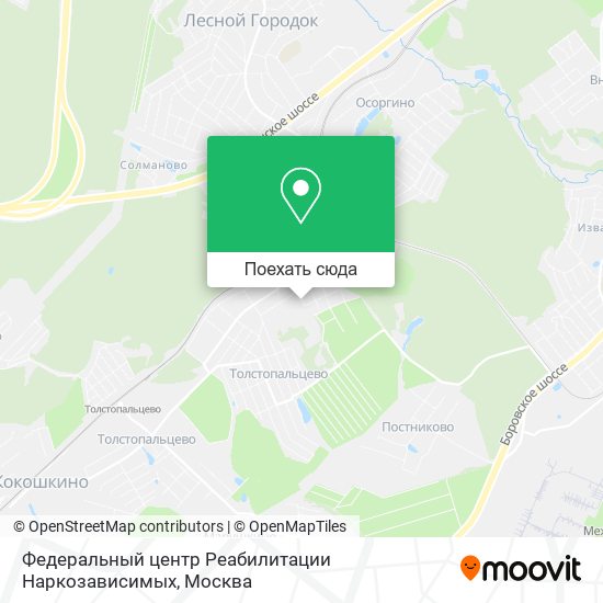 Карта Федеральный центр Реабилитации Наркозависимых