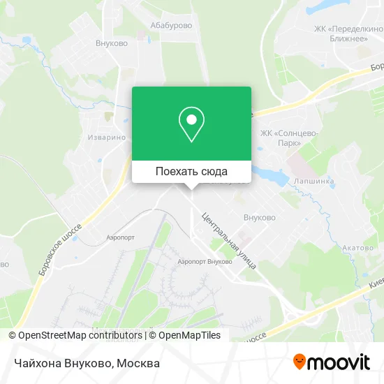 Карта Чайхона Внуково