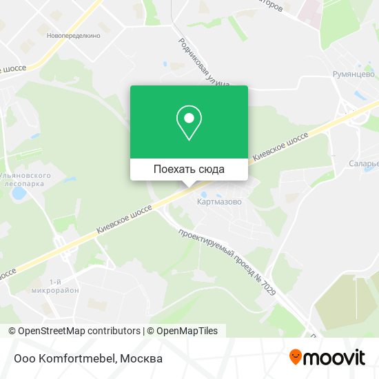 Карта Ooo Komfortmebel