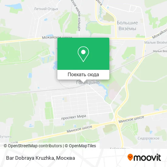 Карта Bar Dobraya Kruzhka