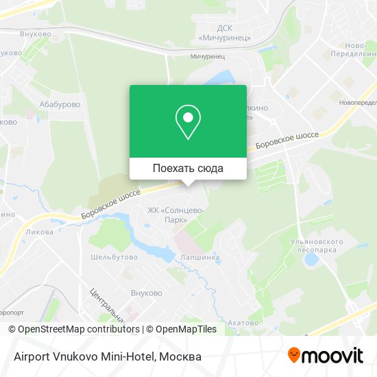 Карта Airport Vnukovo Mini-Hotel