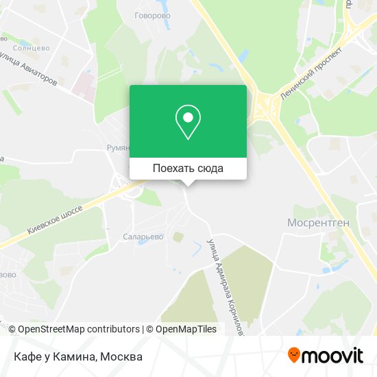 Карта Кафе у Камина