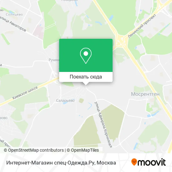 Карта Интернет-Магазин спец-Одежда.Ру