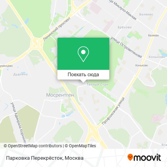 Карта Парковка Перекрёсток