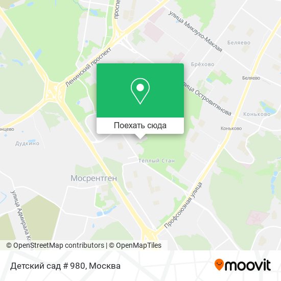 Карта Детский сад # 980