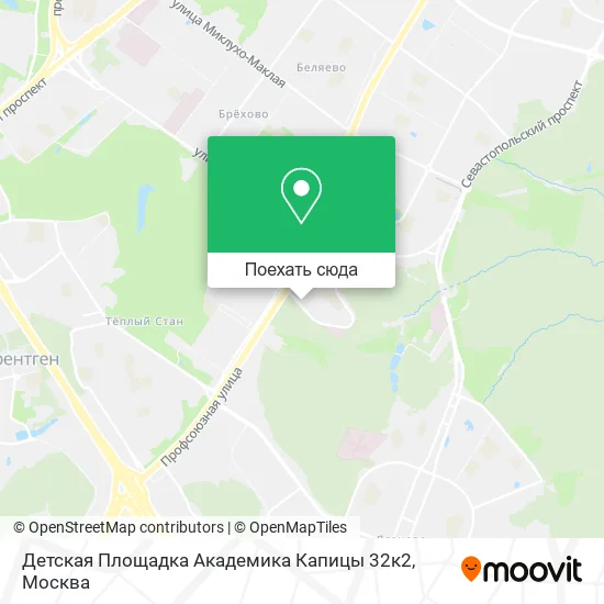 Карта Детская Площадка Академика Капицы 32к2