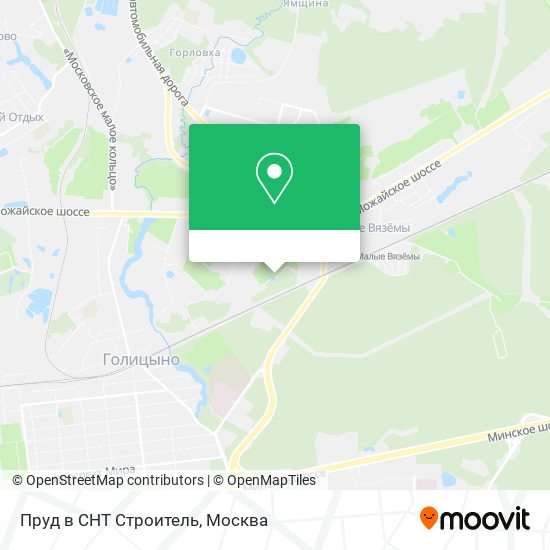 Карта Пруд в СНТ Строитель