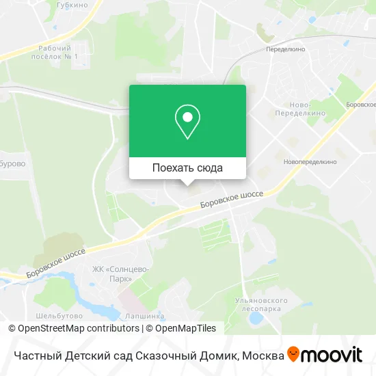 Карта Частный Детский сад Сказочный Домик