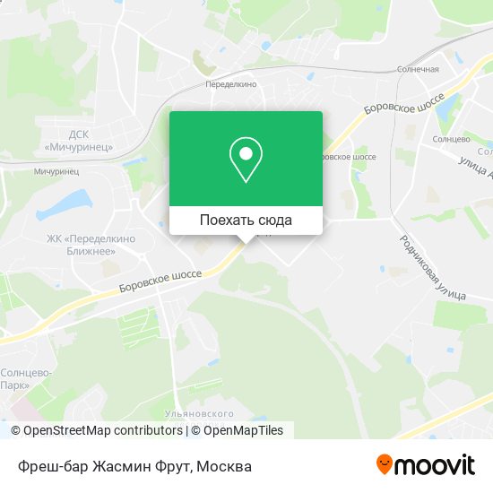 Карта Фреш-бар Жасмин Фрут