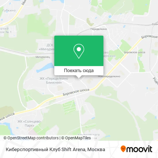 Карта Киберспортивный Клуб Shift Arena