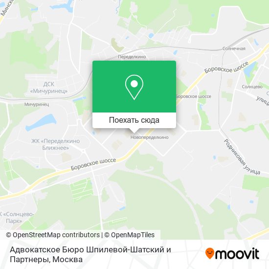Карта Адвокатское Бюро Шпилевой-Шатский и Партнеры