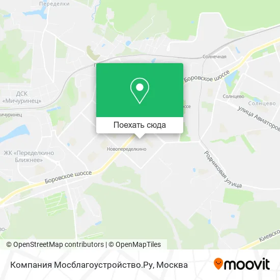 Карта Компания Мосблагоустройство.Ру