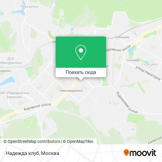 Карта Надежда клуб