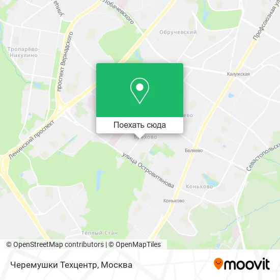 Карта Черемушки Техцентр