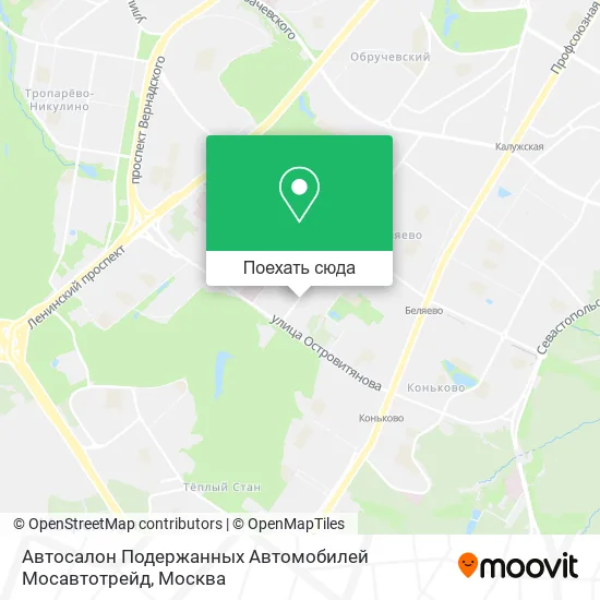 Карта Автосалон Подержанных Автомобилей Мосавтотрейд