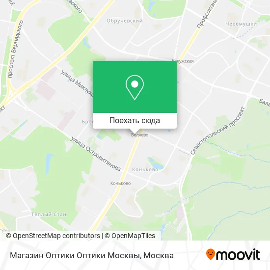 Карта Магазин Оптики Оптики Москвы