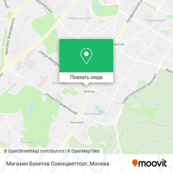 Карта Магазин Букетов Союзцветторг