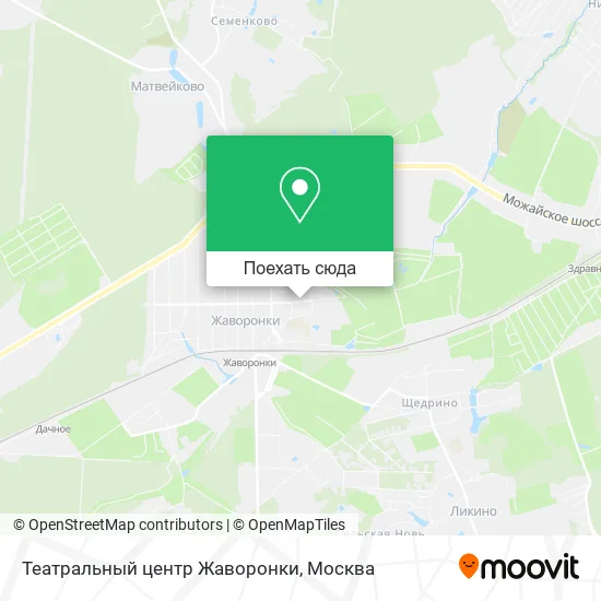 Карта Театральный центр Жаворонки