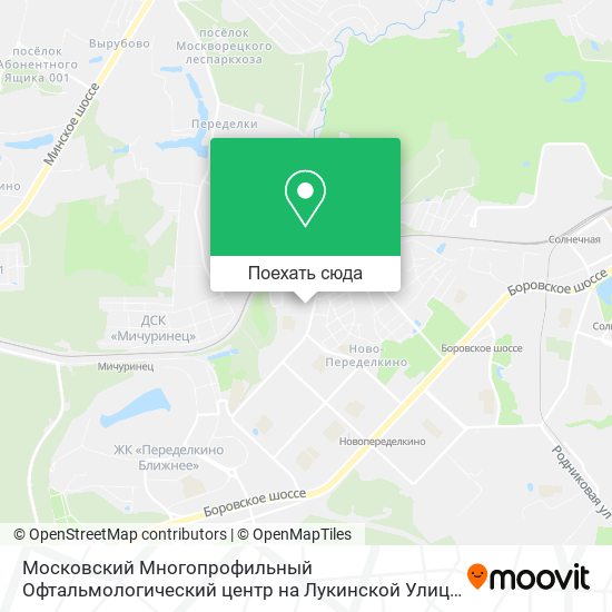 Карта Московский Многопрофильный Офтальмологический центр на Лукинской Улице