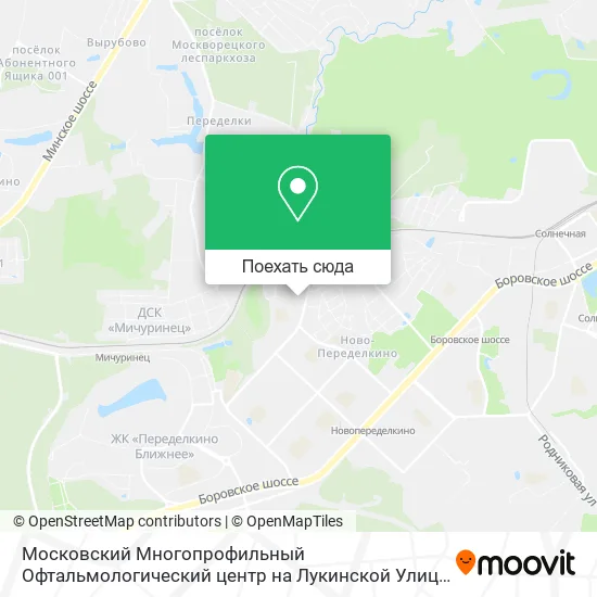 Карта Московский Многопрофильный Офтальмологический центр на Лукинской Улице