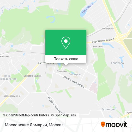 Карта Московские Ярмарки