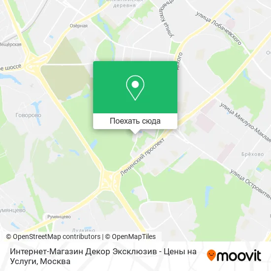 Карта Интернет-Магазин Декор Эксклюзив - Цены на Услуги