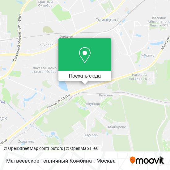 Карта Матвеевское Тепличный Комбинат