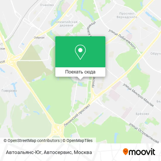 Карта Автоальянс-Юг, Автосервис