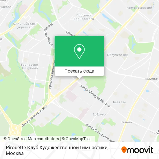 Карта Pirouette Клуб Художественной Гимнастики