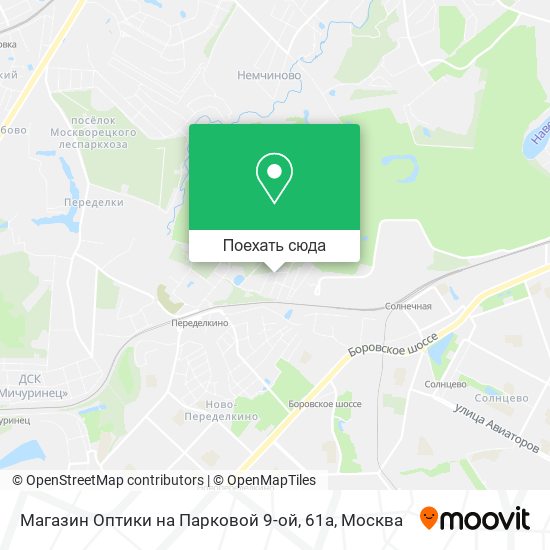 Карта Магазин Оптики на Парковой 9-ой, 61а