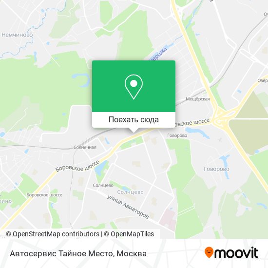 Карта Автосервис Тайное Место