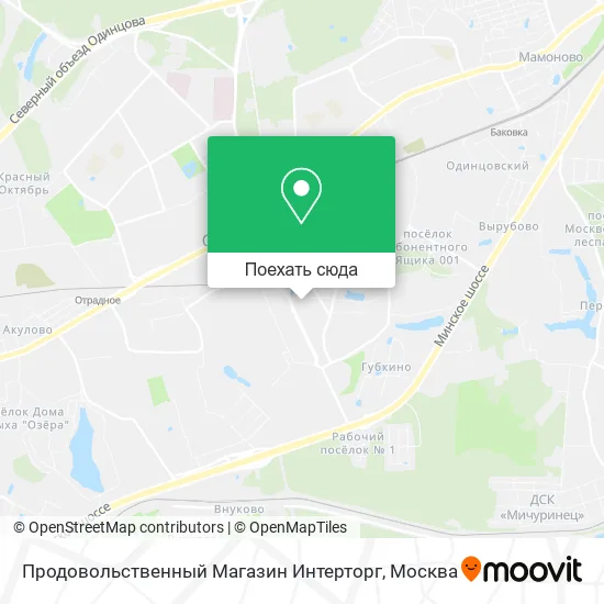 Карта Продовольственный Магазин Интерторг