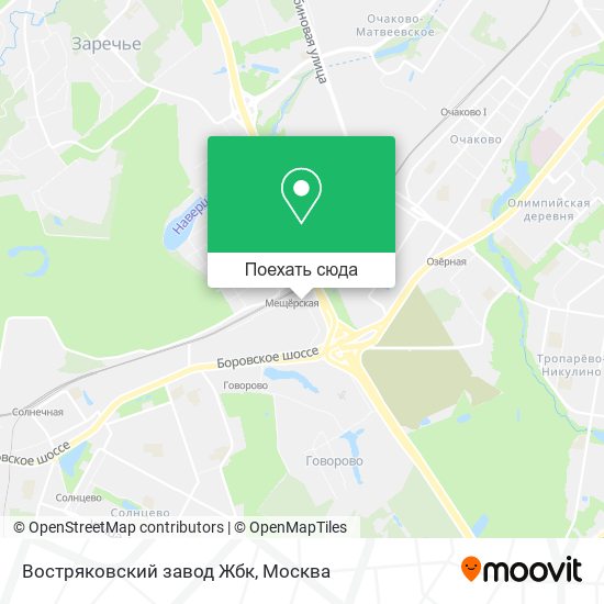 Карта Востряковский завод Жбк