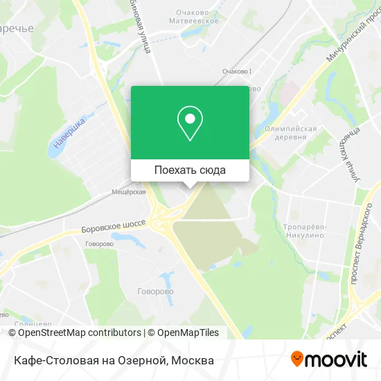 Карта Кафе-Столовая на Озерной