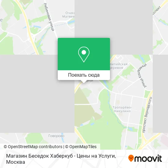 Карта Магазин Беседок Хаберкуб - Цены на Услуги