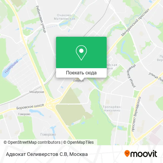 Карта Адвокат Селиверстов С.В