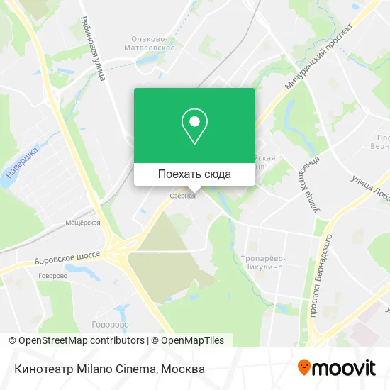 Карта Кинотеатр Milano Cinema