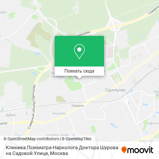 Карта Клиника Психиатра-Нарколога Доктора Шурова на Садовой Улице