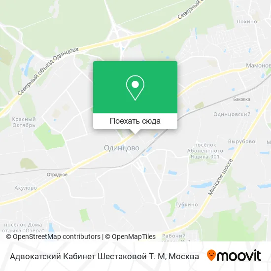 Карта Адвокатский Кабинет Шестаковой Т. М
