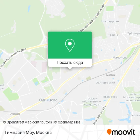 Карта Гимназия Моу