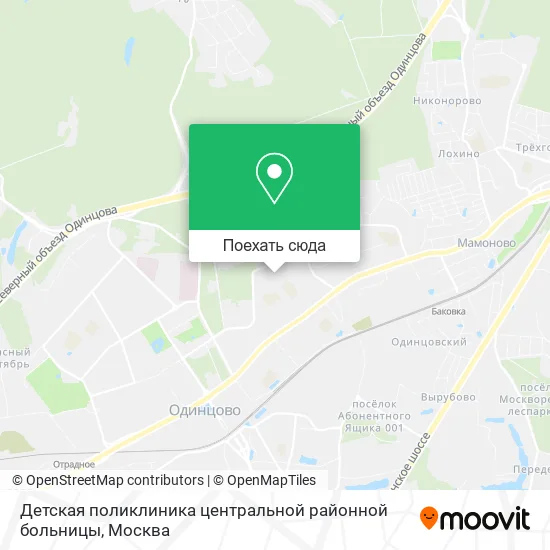 Карта Детская поликлиника центральной районной больницы