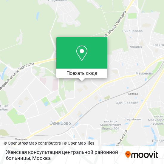 Карта Женская консультация центральной районной больницы